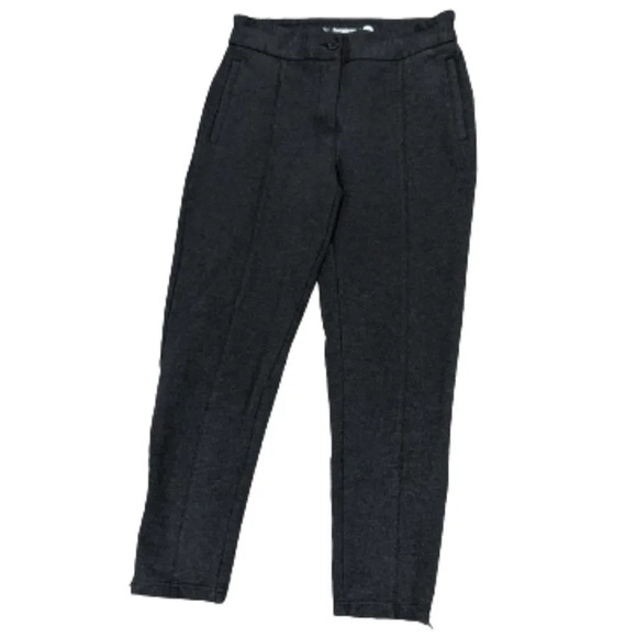 Betabrand Women’s Pants Size M Petite Charcoal Gray Skinny Leg Zip Ankle Cropped - Picture 1 of 12